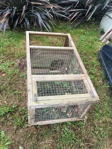 rabbit hutch. Side and lid missing