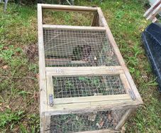 rabbit hutch. Side and lid missing