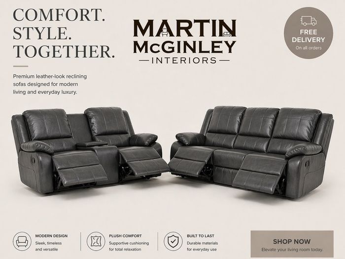 New Full Leather Recliner Larsons Sofa Sets