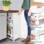 Kitchen Trolley Serving Trolley on Wheels with 3 Adjustable Levels, Worktop Kitchen - High-Quality FSC Image 8