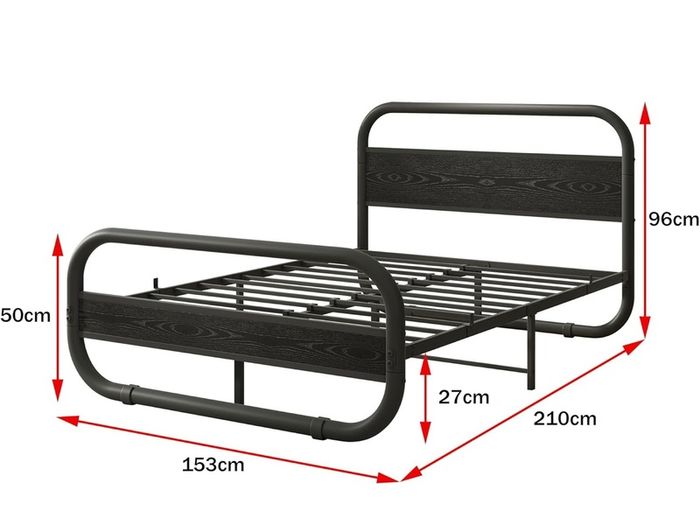 King Bed Frame with Headboard