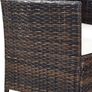 Rattan Garden Sofa Set 2 Chairs & Glass Table Image 5