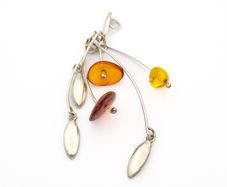 925 Silver & Natural Baltic Amber Pendant