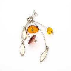 925 Silver & Natural Baltic Amber Pendant