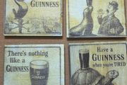 Guinness Coaster Set Classic Irish Pub Style