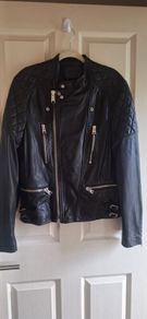 All Saints Unisex Genuine Leather Biker Jacket