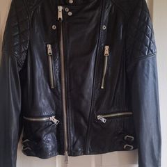 All Saints Unisex Genuine Leather Biker Jacket