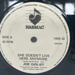 Joe Dolan She Doesn't Live Here Anymore 7 inch Irish Vinyl 1990 Harmac HMS 35