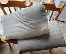 Single duvet and pillows