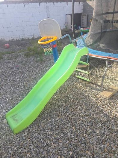 Kids garden toys, slide, sandpit & basketball stand