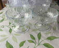 7 Glass Footed Ice Cream Bowls