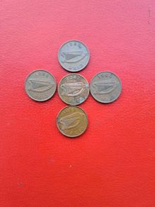 5 X 1980s Pennies 1p