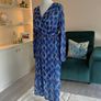 Ladies Blue Faux Wrap Midi Dress from Kate & Pippa Image 10
