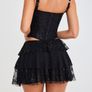 Mistress Rocks black lace sequin corset and skirt RRP over 70 euro size XS new Image 2