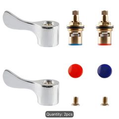 2pcs Supply Water Heater Faucet Fittings Faucet Alloy Handle Handle Washer Mop Sink Small Faucet Handle Outdoor Garden Faucet Handle Valve Cylinder