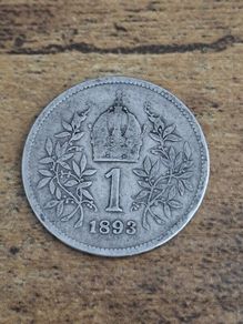Austria, 1 Corona 1893 Silver Coin, Franz Joseph I - free standard postage
