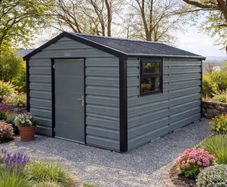 Steel Garden Shed - Adman Brand | 8ft x 13ft | With Thermal Insulation Panels