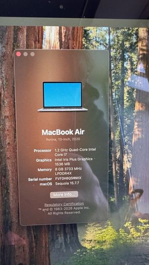 MacBook Air 2020 i7 Quad Core