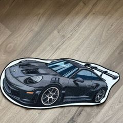 Porsche Style Car Rug / Kids Bedroom Mat