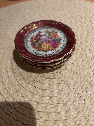 Set of Three CP Limoges French Antique Miniatures Trinket Dishes