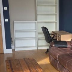White billy bookshelves