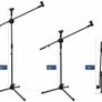 Ohuhu Mic Stand Tripod with Mic Clips, Boom Mic Stand Music Stand for Singing Speech Home Studio Usage, Height Adjustable Image 3