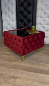 Red velvet coffe table