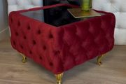 Red velvet coffe table