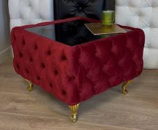 Red velvet coffe table