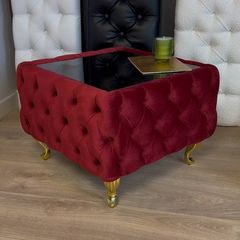 Red velvet coffe table