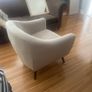 Natural beige Tub armchair Image 9