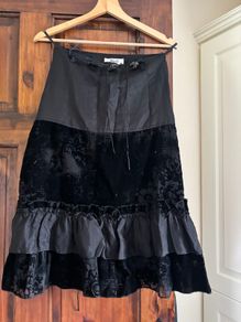 Black Long Skirt Hefi Collection Size 38
