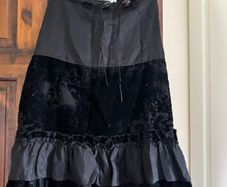Black Long Skirt Hefi Collection Size 38