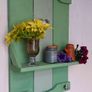 Rustic Floating Shelf / Coat Rack with hooks. Image 2