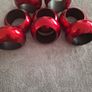 Christmas Napkin Ring/Eight Acrylic Cylinder Napkin Rings (Red) Image 5