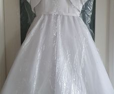 LITTLE FOLK communion dress, bolero, veil, umbrella, bag Sz 8 years - Rrp 450 in total