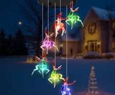 Solar Butterfly Wind Chimes Outdoor, Gifts for Mum/ Grandma/ Wife/ Daughter/ Sister, Birthday Gifts for Women, Mum Gifts for Mothers Day, Christmas, Easter Decor Lights for Garden Yard Porch MULTIPLE DESIGNS (FREE POSTAGE)