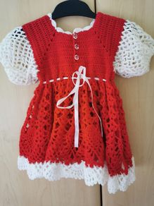 Handmade knitwear baby girls dress