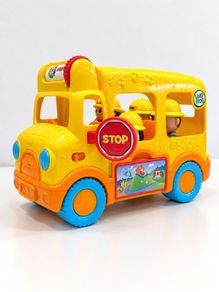 Pre Owned LeapFrog Interactive Yellow Bus with 4 Figures & Accessories