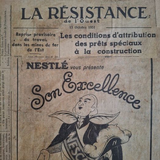 1950s French Newspaper Advertising
