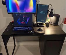 IKEA Desk + Half chair