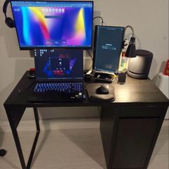 IKEA Desk + Half chair