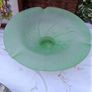 Vintage Green glass, footed glass bowl Image 3