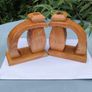 Vintage Hand carved Norwegian candlesticks Image 3