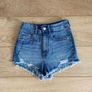 Hi -Rise Denim Shorts Image 3