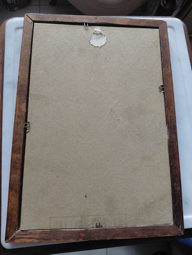 Vintage French mirror Eugene (de Londres) advertising
