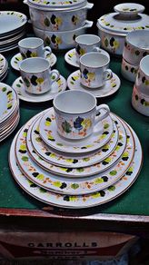 Large Arklow pottery Autumn leaves dinner set