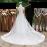 Wedding dress with detachable train + veil Image 6