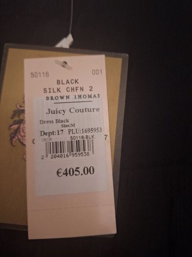Juicy Couture 'New' Black Silk Ruffle Dress Textured Sleeveless Lined Lace Hem .. Size Medium .. Price Drop