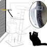 Cat Tree Tower Scratching Post Grey Image 6